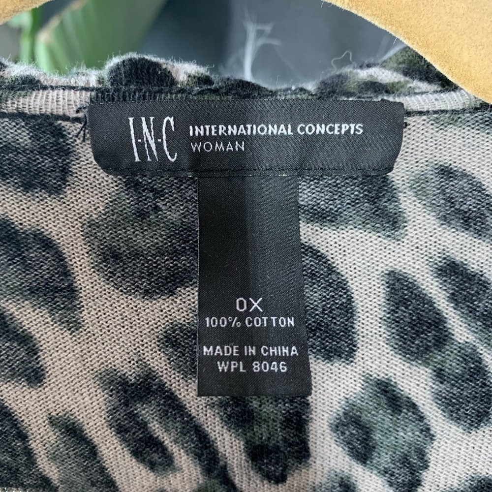 INC Leopard Print Ruffle Cardigan - Picture 4 of 4